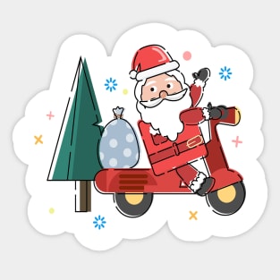 Funny Santa Clause , Christmas New Year Holiday Present T-Shirt Sticker